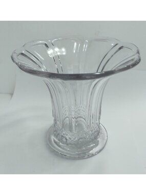 EAPG Antique Bryce Higbee Glass Sweet Pea Flared Vase - Gala Hawai 1910